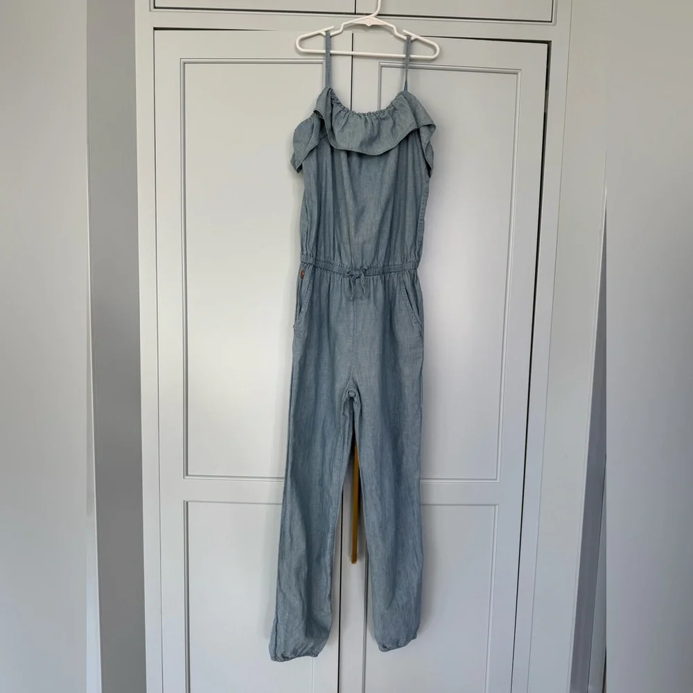 Polo by Ralph Lauren Chambray denim Jumpsuit Romper Classic Preppy Heritage teen
